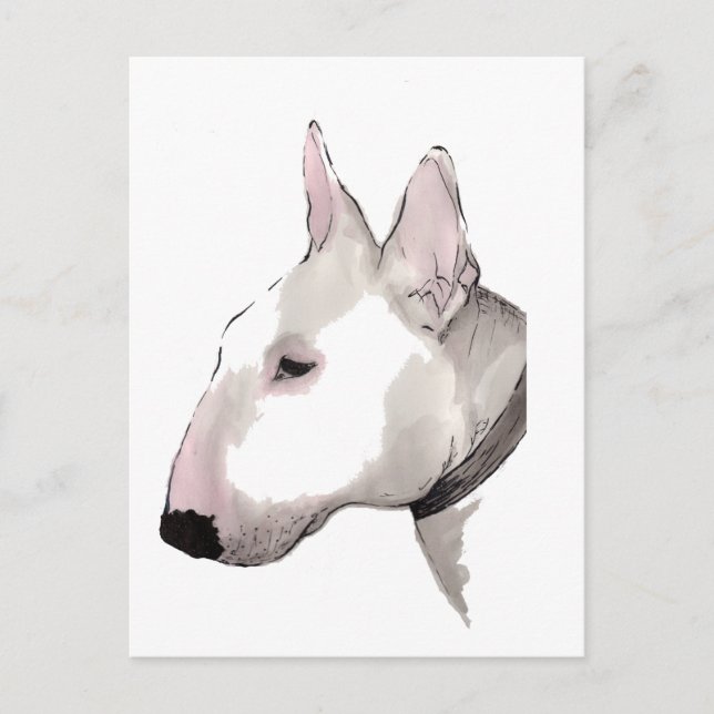 Postal cartão de bull terrier do inglês (Frente)