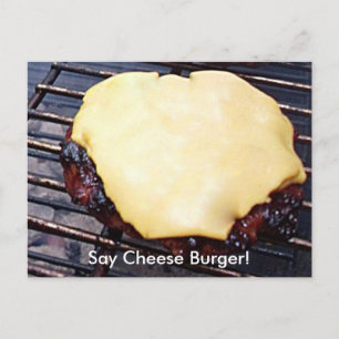 Postal Cartão de Burger de Queijo Grelhado