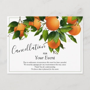 Postal Cartão de Cancelamento de Laranjas