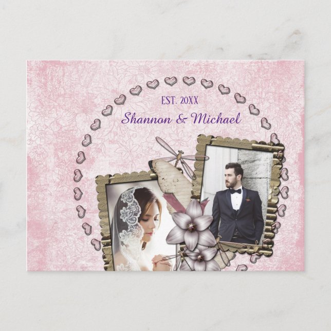Postal Cartão de Casamento Personalizado - FÁCIL! (Frente)