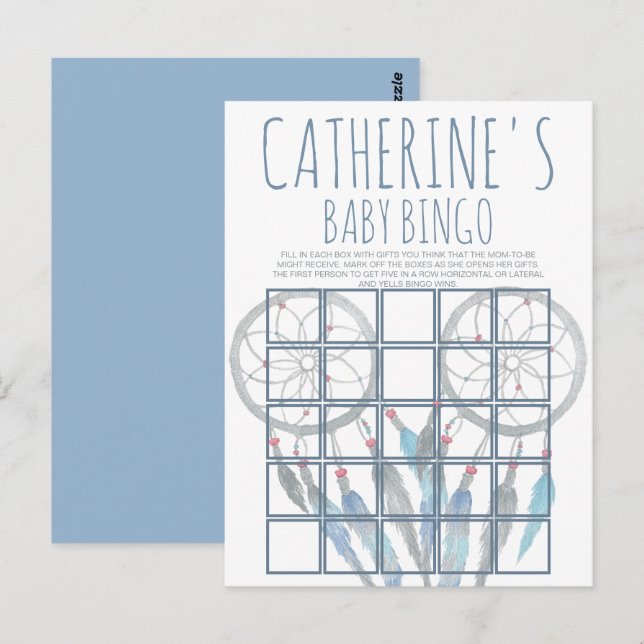 Postal Cartão de Chá de fraldas Animal Safari Selgle (Frente/Verso)