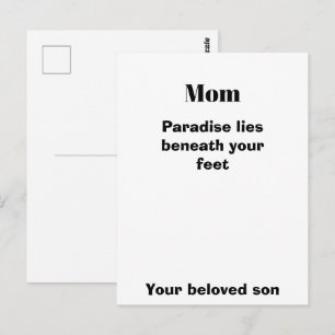 Postal Cartão de Citação da Mamãe Presente para a Mamãe