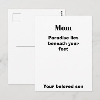 Postal Cartão de Citação da Mamãe Presente para a Mamãe