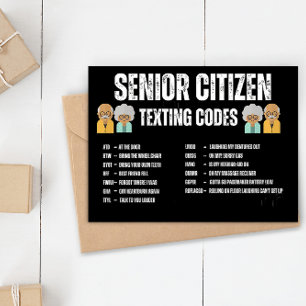 Postal Cartão de Código de Textos para Idosos