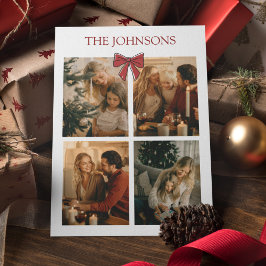 Postal Cartão de Colagem de Fotos de Natal Personalizadas