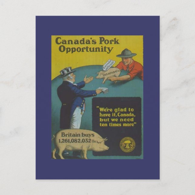 Postal Cartão de coletores WW1 1914 CANADA PROPAGANDA (Frente)