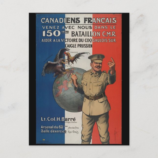 Postal Cartão de coletores WW1 1914 CANADA PROPAGANDA (Frente)
