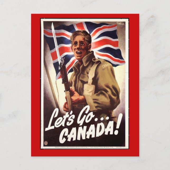 Postal Cartão de coletores WW1 1914 CANADA PROPAGANDA (Frente)