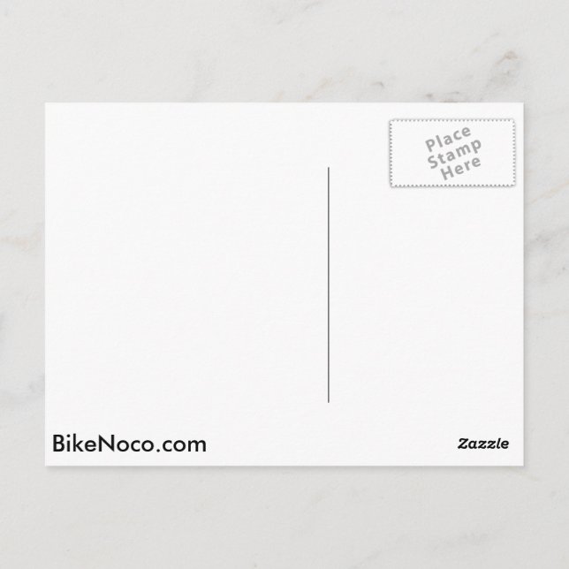 Postal Cartão de Colorado da bicicleta (Verso)