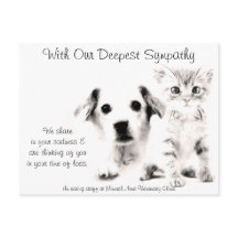 Cartão de Condolências de Veterinário Cachorrinho 