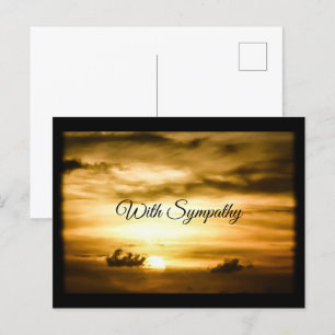 Postal Cartão de Condolências ou Simpatia Pôr do Sol Pací