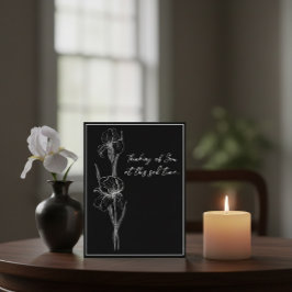 Postal Cartão de condolências personalizável com íris des