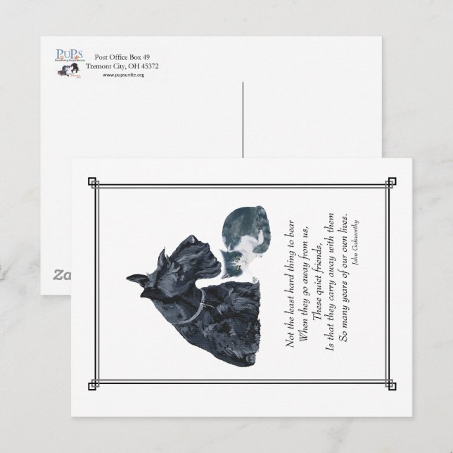 Postal Cartão de Condolências PUPs (Frente/Verso)