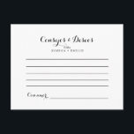 Postal Cartão de Conselheiro de Casamento dos Consejos y<br><div class="desc">Este cartão de conselho de casamento dos consejos y deseos modernos é perfeito para um casamento espanhol moderno. Estas cartas são perfeitas para um casamento, chá de panela, chá de fraldas, festa de formatura e muito mais. Personalize as cartas com os nomes da noiva e do noivo, dos futuros pais...</div>