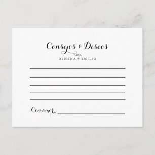 Postal Cartão de Conselheiro de Casamento dos Consejos y