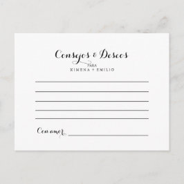 Postal Cartão de Conselheiro de Casamento dos Consejos y