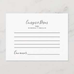 Postal Cartão de Conselheiro de Casamento dos Consejos y 