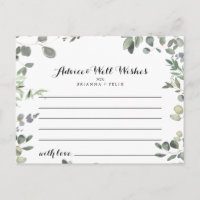 Cartão de Conselheiro de Casamento Eucalyptus Foli