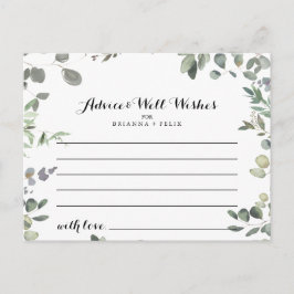 Postal Cartão de Conselheiro de Casamento Eucalyptus Foli