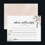 Postal Cartão de Conselho de Casamento Floral Rosa Clássi<br><div class="desc">Este cartão de conselho de casamento floral rosa clássico empoeirado é perfeito para um casamento rústico. O design apresenta rosas elegantes em aquarela rosa empoeirado e folhagens verdes, montadas de forma organizada em lindos buquês. Esses cartões são perfeitos para um casamento, chá de noiva, chá de bebê, festa de formatura...</div>