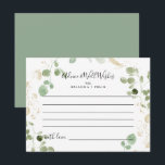Postal Cartão de Conselhos de Casamento de Confete Dourad<br><div class="desc">Este cartão de conselhos de casamento de confete dourado e eucalipto é perfeito para um casamento rústico. O design apresenta folhagem verde de eucalipto aquarela com confete dourado. Esses cartões são perfeitos para um casamento, chá de noiva, chá de bebê, festa de formatura e mais. Personalize os cartões com os...</div>