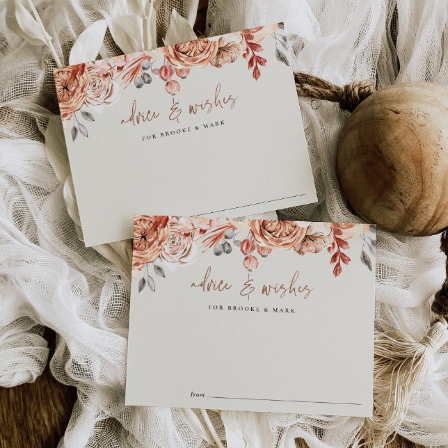 Postal Cartão de conselhos e votos para chá de bebê Flora (Criador carregado)