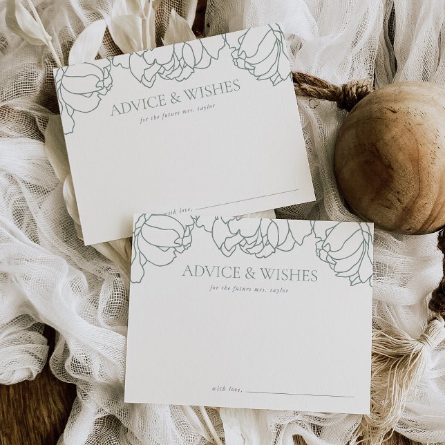 Postal Cartão de conselhos para chá de noiva Sage | Jardi (Criador carregado)