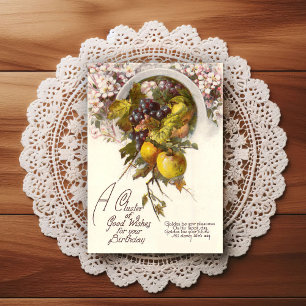 Postal Cartão de Cumprimentos de Aniversário Vintage Iníc