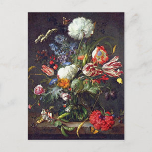 Postal Cartão de De Heem Flor