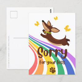 Postal Cartão de Desculpas pela Perda do Seu Cachorro
