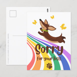 Postal Cartão de Desculpas pela Perda do Seu Cachorro