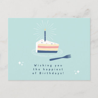 Postal Cartão de desejos de aniversário