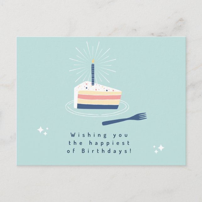 Postal Cartão de desejos de aniversário (Frente)