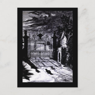 Postal Cartão de Dia das Bruxas de Cena de Gravidez Spook