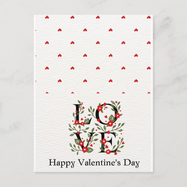 Postal Cartão de Dia de os namorados romântico para o seu (Frente)