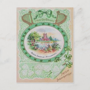 Postal Cartão de Dia de São Patrício Vintage Ross Cast