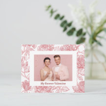 Cartão de Dia dos Namorados Floral Elegante - Foto