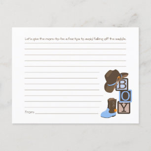 Postal Cartão de Dicas da Mãe do Cowboy Ocidental