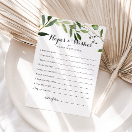 Postal Cartão de Esperanças e Desejos para Chás de Bebê V