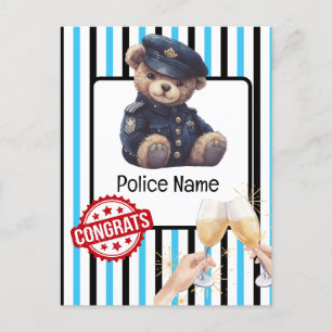 Postal Cartão de Felicitações da Polícia
