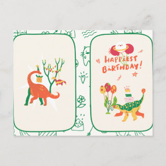 Postal Cartão de Feliz Aniversário | Cartão de Saudação d