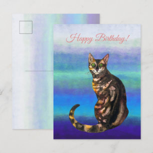 Postal Cartão de Feliz Aniversário para Gato Bengal