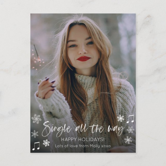 Postal Cartão de Feriados para solteiro ou cara (Frente)