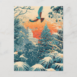 Postal Cartão de Férias da Árvore de Natal do Capitólio d