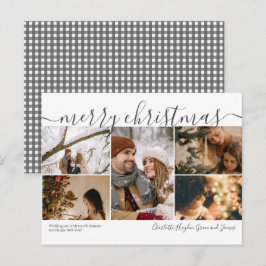 Postal Cartão de Férias de Natal Personalizado 5 Fotograf