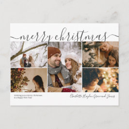 Postal Cartão de Férias de Natal Personalizado 5 Fotograf