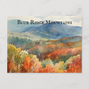 Postal Cartão de Férias de Outono da Blue Ridge Parkway