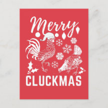 Cartão de Férias do Galão de Natal do Cluckmas da 