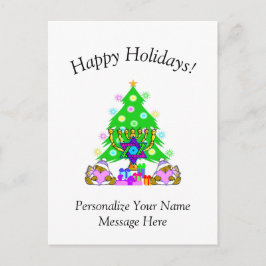 Postal Cartão de Férias Felizes Interreligioso