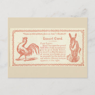 Postal Cartão de flerte